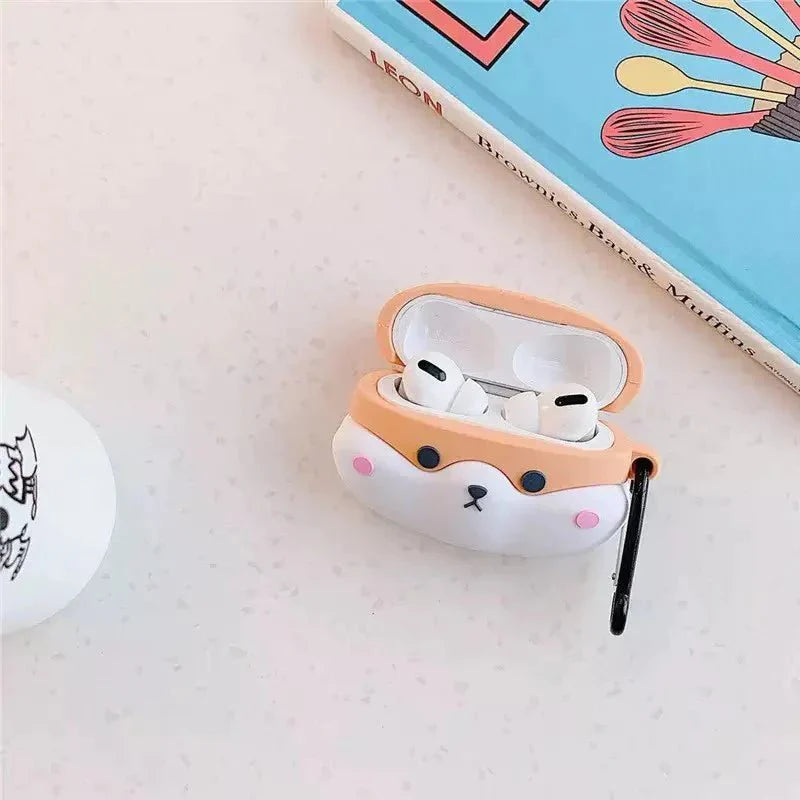 Cute Shiba AirPods Case Cover – Fits 1st, 2nd, 3rd Gen or Pro