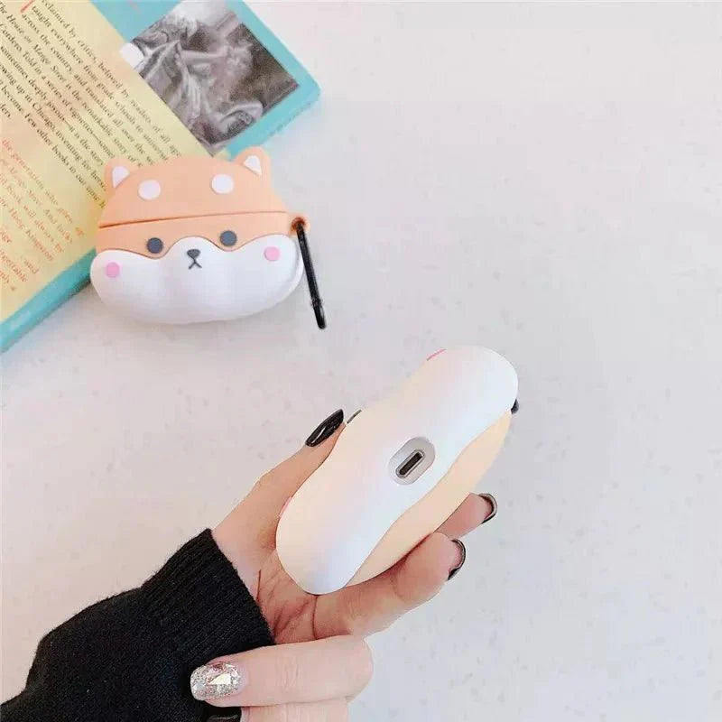 Cute Shiba AirPods Case Cover – Fits 1st, 2nd, 3rd Gen or Pro