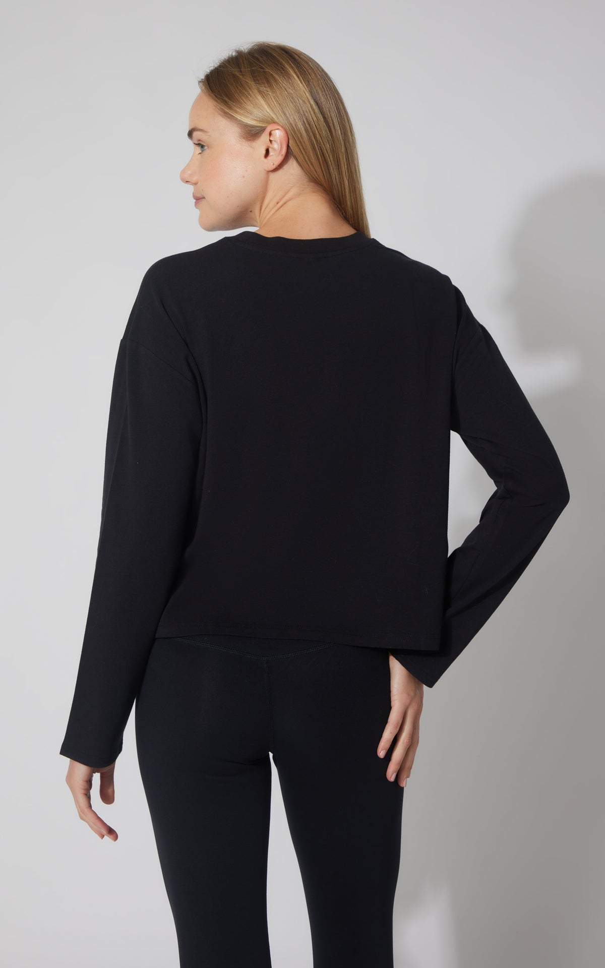 90 Degree by Reflex 2 PK Cotton Deluxe Boxy Long Sleeve Top