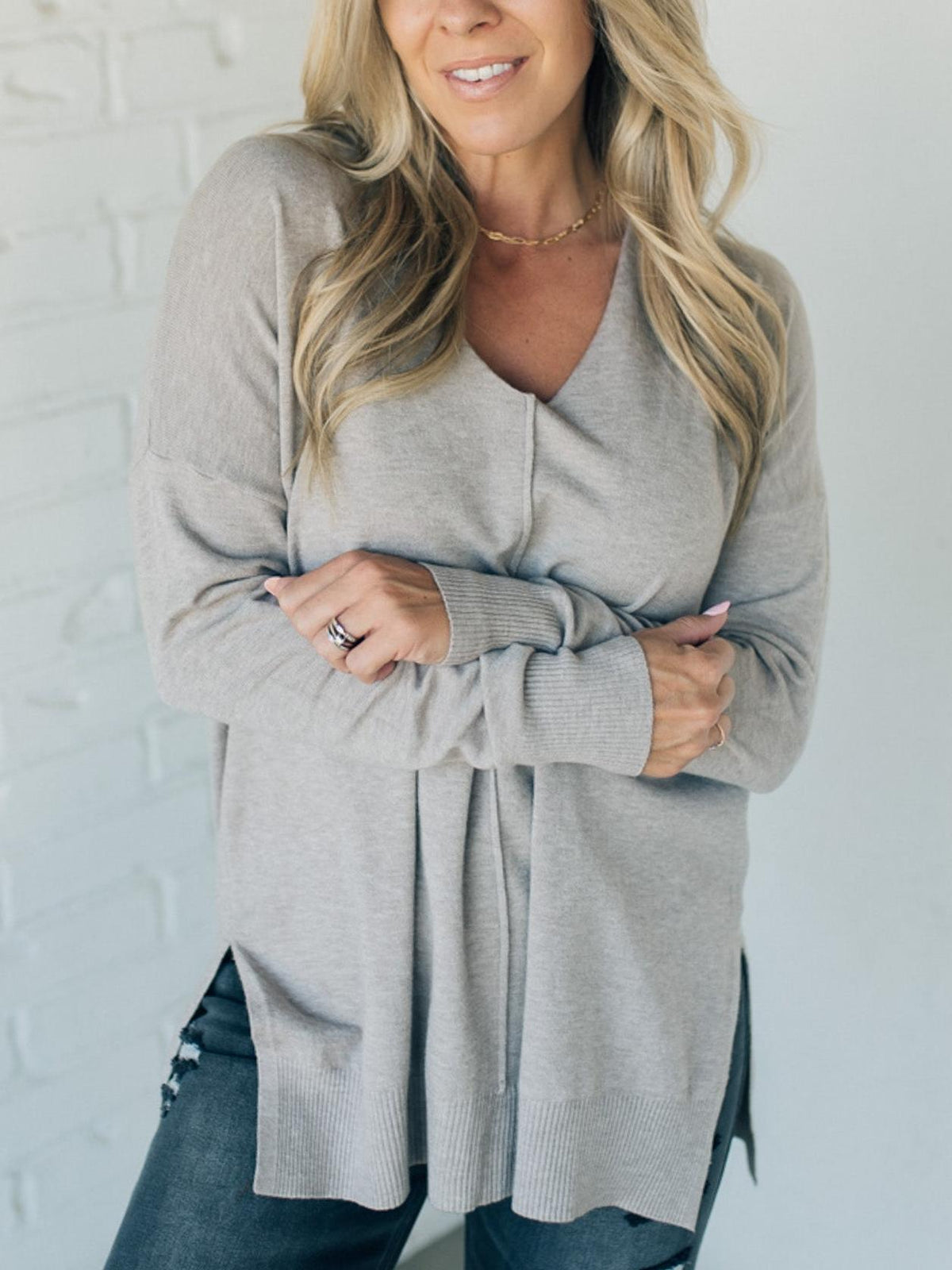 ✨So Soft Seam Front Sweater (Buy 2 Free Shipping)