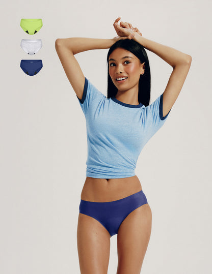 Teen Light Leakproof No-Show Bikini 3-Pack - Last Call