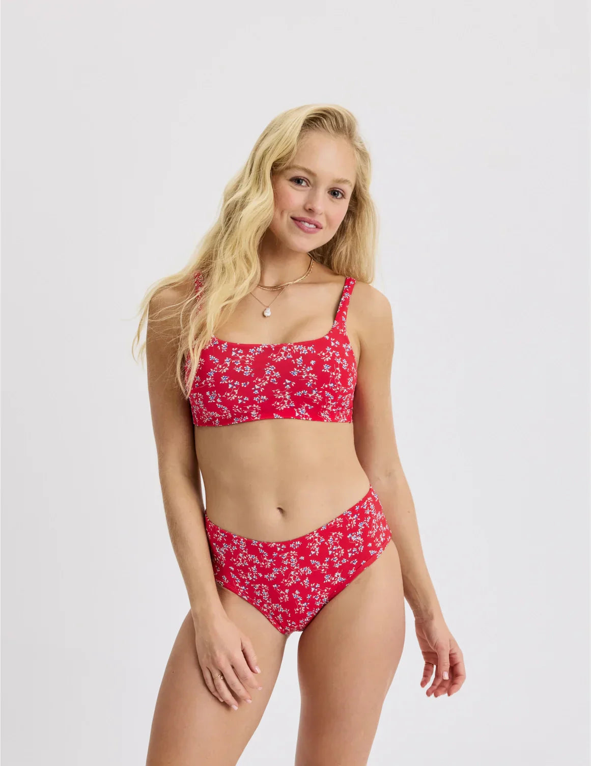 Teen Square Neck Scoop Bikini Top