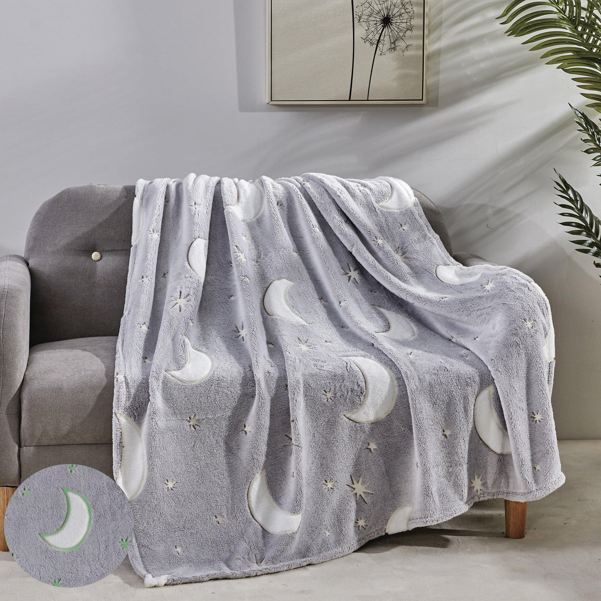 Elegant Comfort Glow In the Dark 50" x 60" Throw Blanket - Velvety Feel, 50 X 60 inches