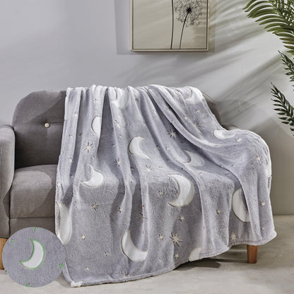 Elegant Comfort Glow In the Dark 50" x 60" Throw Blanket - Velvety Feel, 50 X 60 inches