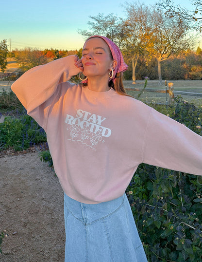Elevated Faith Stay Rooted Knit Sweater