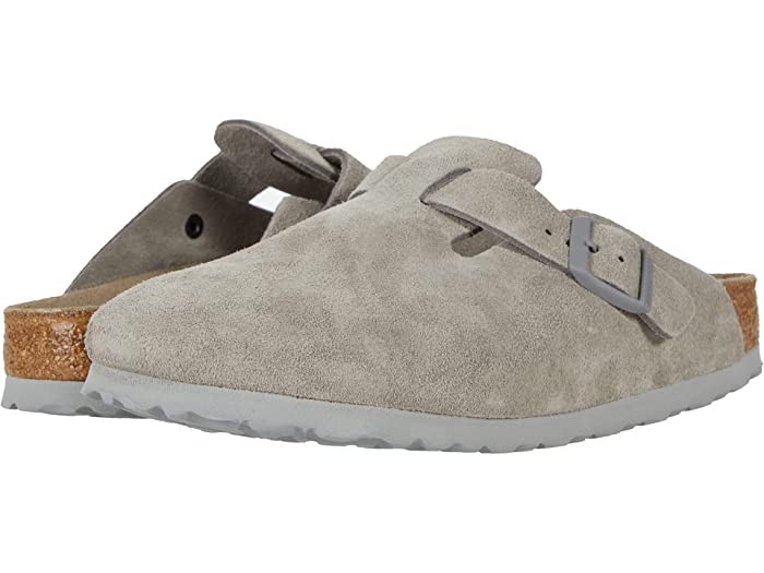 Birkenstock Boston Soft Footbed Suede Leather Clogs