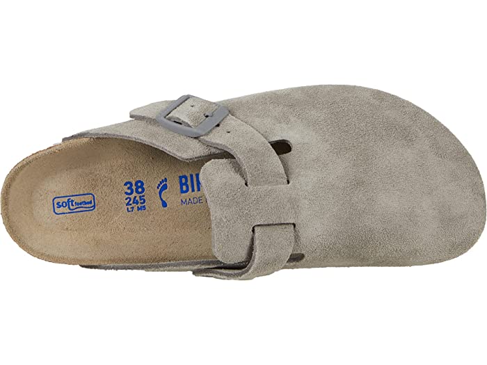 Birkenstock Boston Soft Footbed Suede Leather Clogs