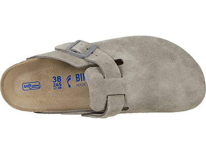 Birkenstock Boston Soft Footbed Suede Leather Clogs