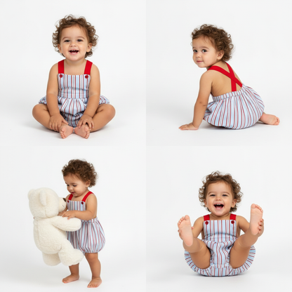All-American Stripes Bubble Romper