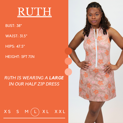 Constantly Varied Gear Half Zip Dress - Sunkissed