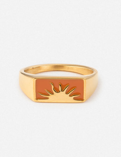 Elevated Faith Sunrise Rectangular Signet Ring