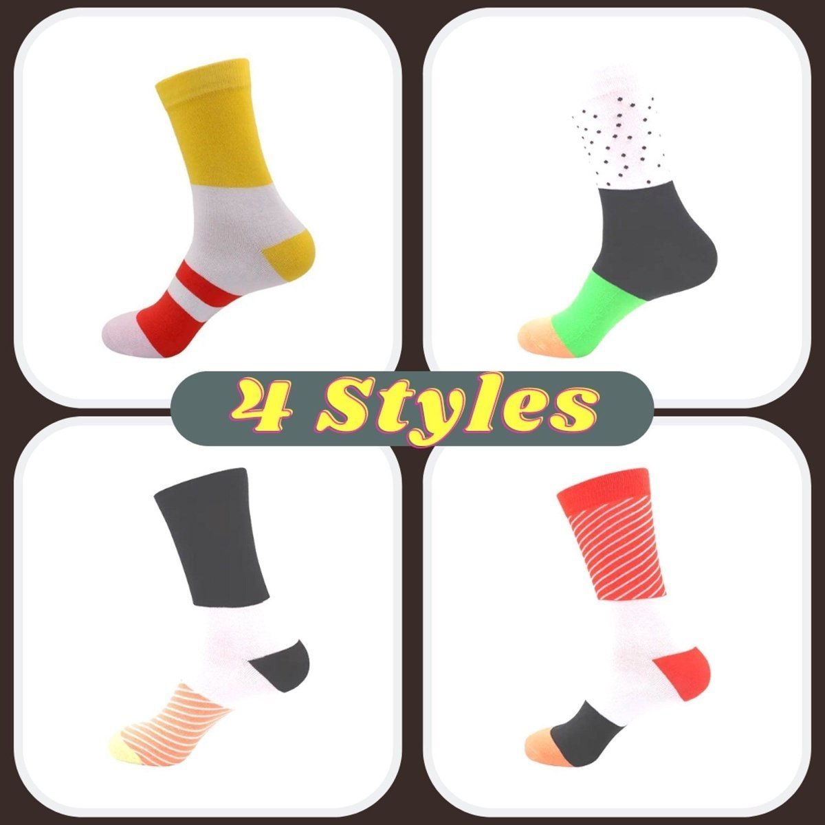 Funny Sushi Socks for Men & Women – 4-Pair Gift Box Set