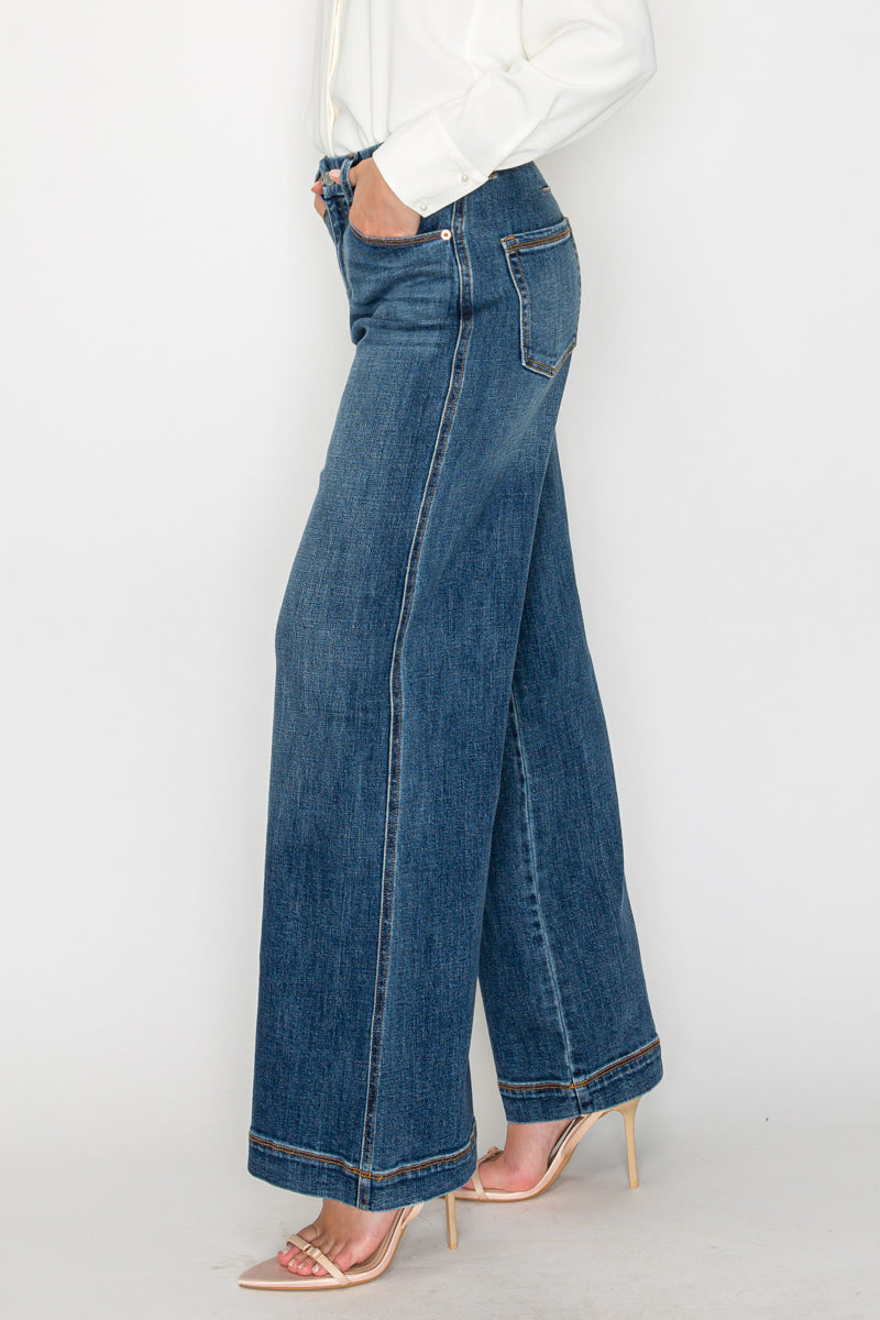 Genevieve Relaxed High Rise Palazzo Jeans