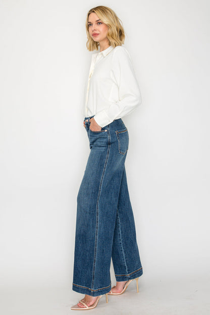Genevieve Relaxed High Rise Palazzo Jeans