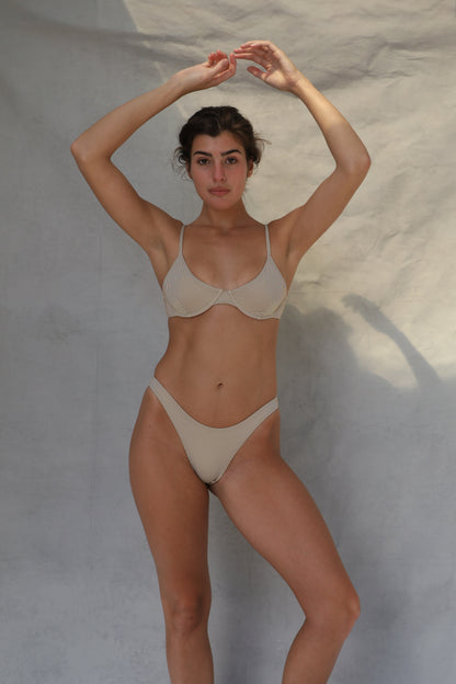 Underwire Bikini Top - Sea Grass Stripe