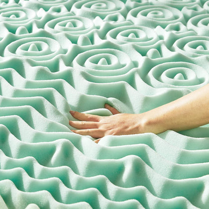 2 Inch 7-Zone Memory Foam Mattress Topper With Calming Aloe Infusion