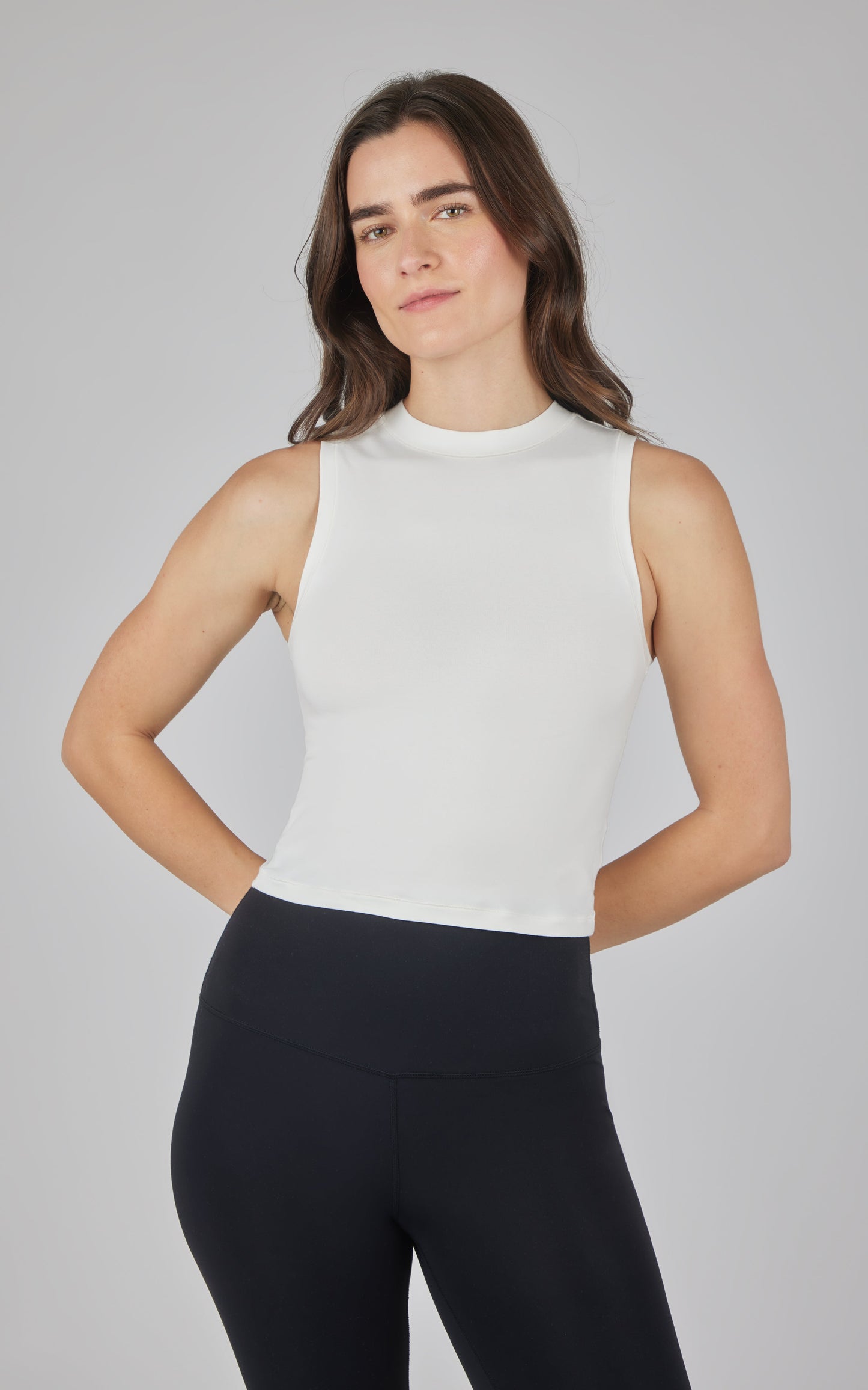 90 Degree by Reflex Airlite Cotton Mock Neck Tank