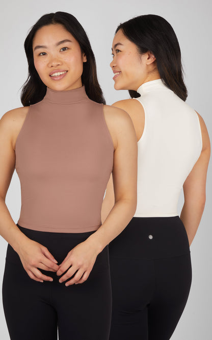 90 Degree by Reflex 2 PK Ribbed Mock Neck Tank