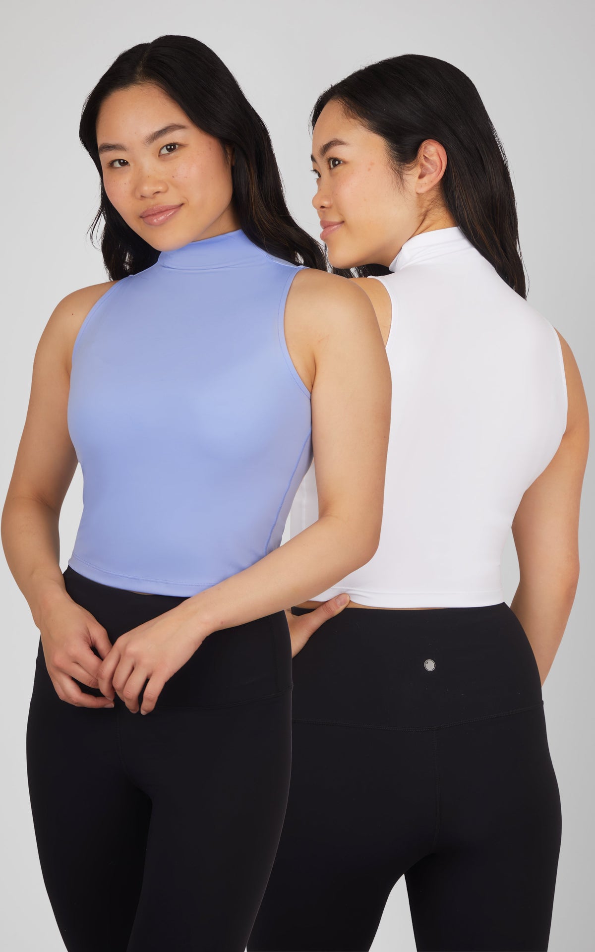90 Degree by Reflex 2 PK Ribbed Mock Neck Tank