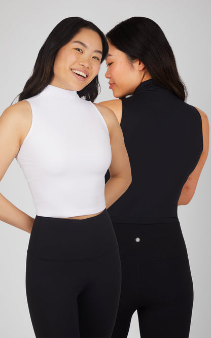 90 Degree by Reflex 2 PK Ribbed Mock Neck Tank