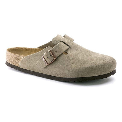 Birkenstock Boston Soft Footbed Suede Leather Clogs