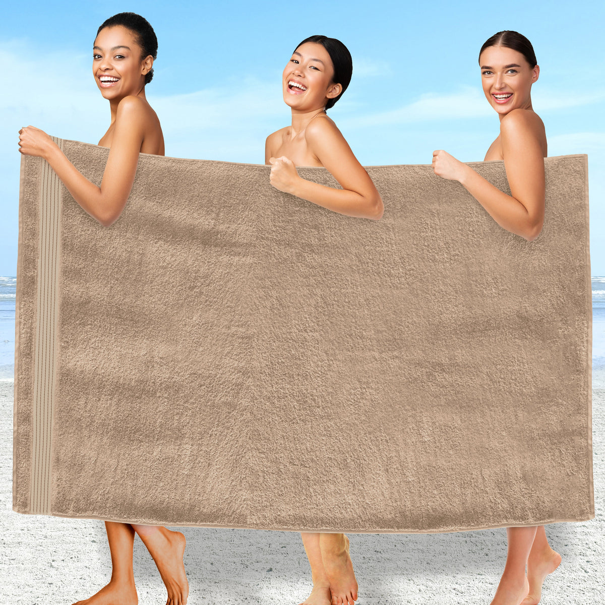 Elegant Comfort 1 Piece Premium Turkish Cotton Oversized Bath Sheet Towel 40 x 80 Inch