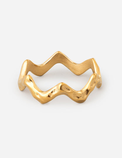 Elevated Faith Textured Wavy Ring