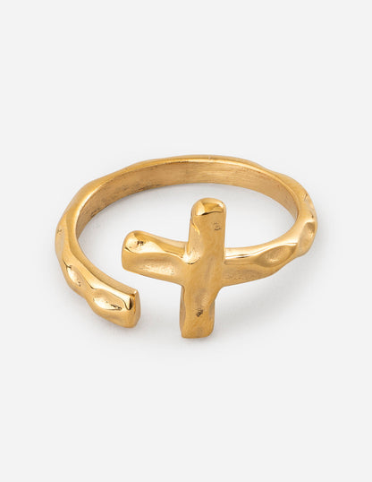 Elevated Faith Textured Wrapped Cross Ring