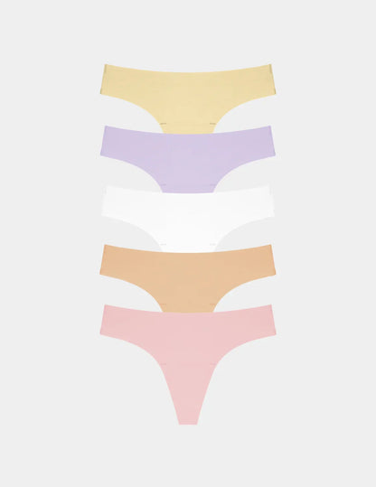 Essential No-Show Thong 5-Pack - Last Call