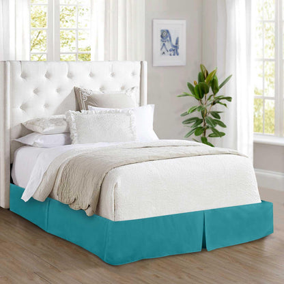 Elegant Comfort Solid Pleated Bed Skirt - 14 inch Drop