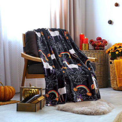 Elegant Comfort Halloween Theme Fleece Throw Blankets  - Velvety Feel, 50 x 60 inches