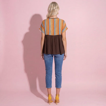 Striped Colorful Tie Tunic