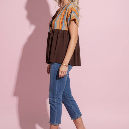 Striped Colorful Tie Tunic