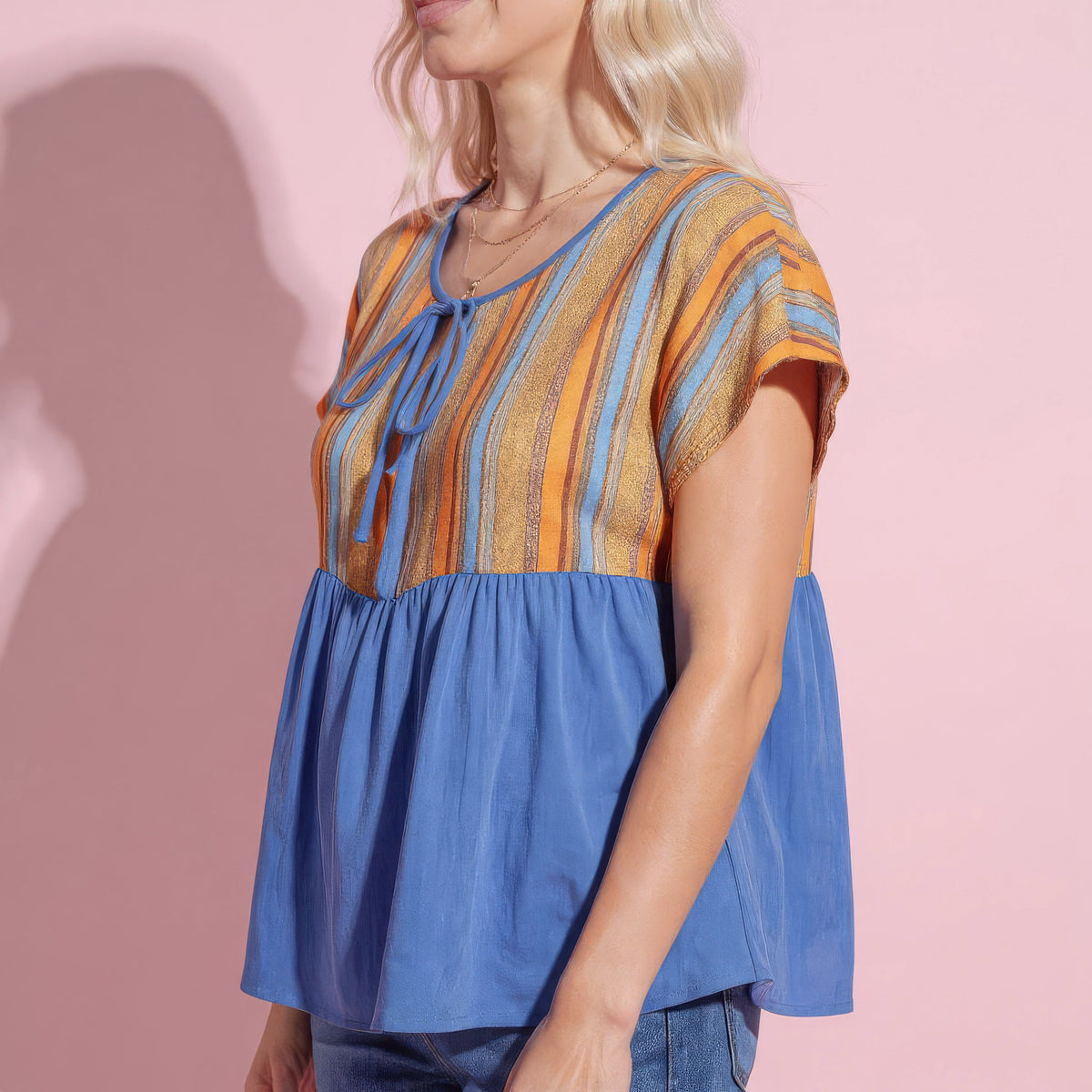 Striped Colorful Tie Tunic