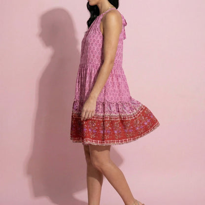 Halter Neck Boho Paisley Tunic Dress