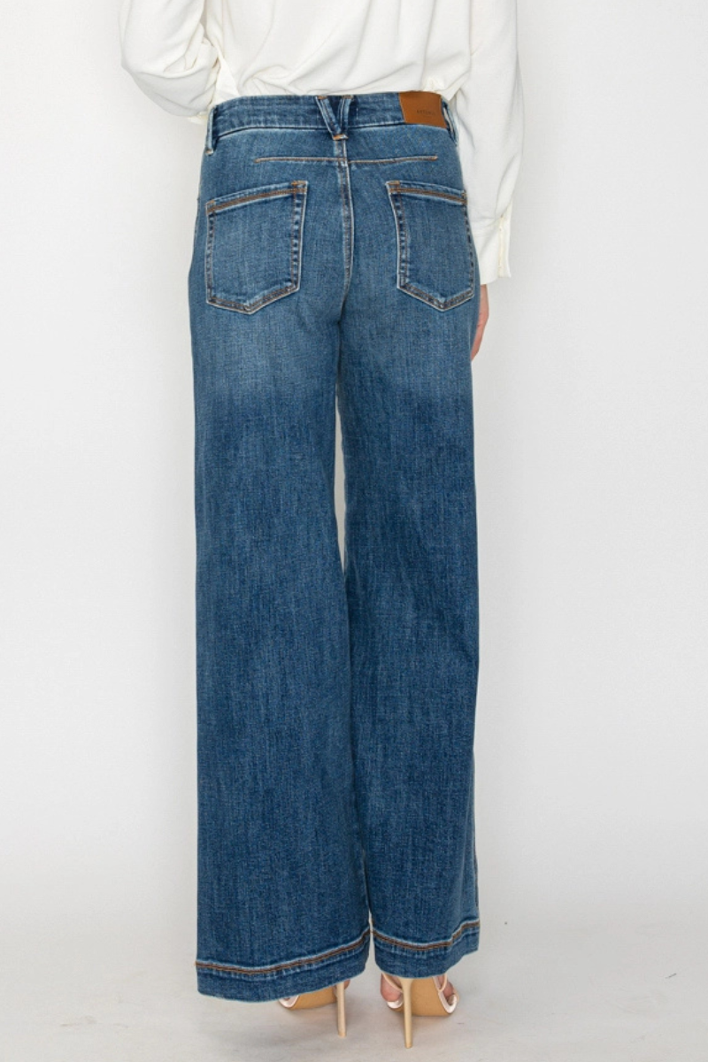 Genevieve Relaxed High Rise Palazzo Jeans