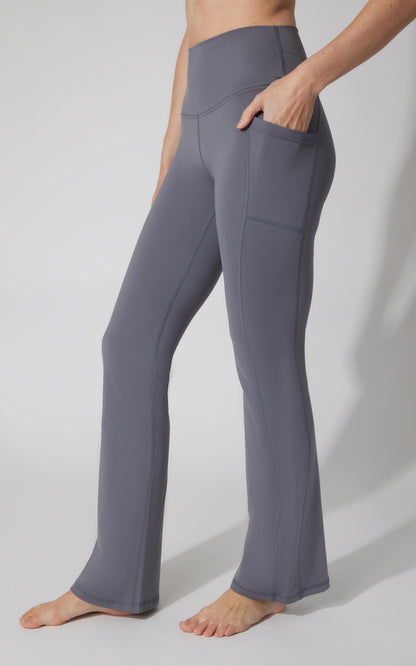 90 Degree by Reflex Polarlux Tribeca Elastic Free Full Length Side Pocket Flare Leg Pant