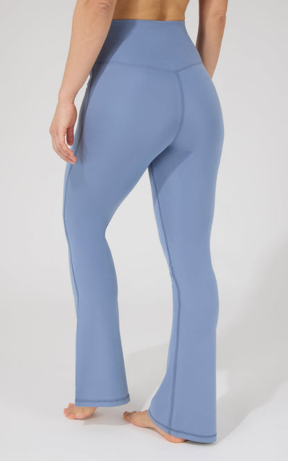 90 Degree by Reflex Lux Madison Crossover Elastic Free Waist 31 1/2 inch Flare Leg Pant