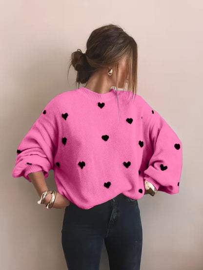 VALENTINE'S DAY SWEETHEART PRINT SWEATER
