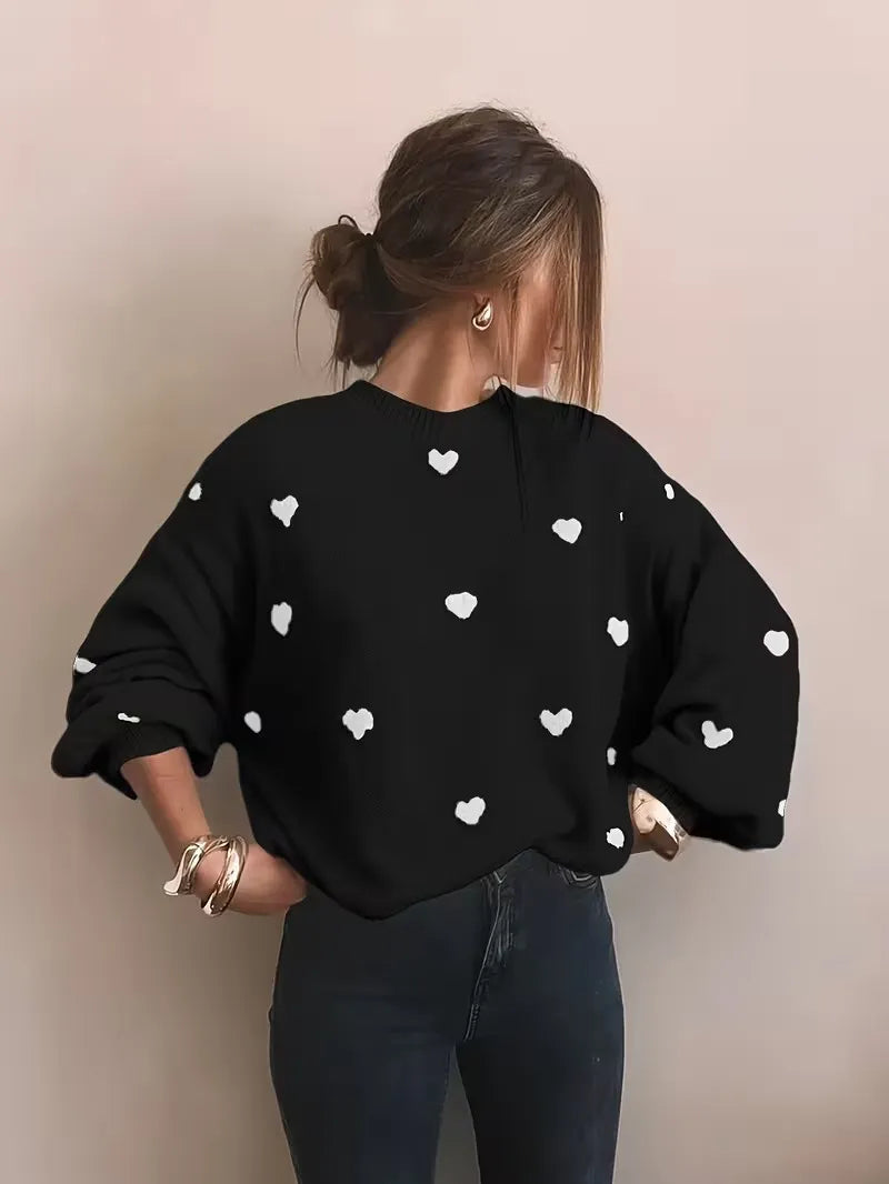 VALENTINE'S DAY SWEETHEART PRINT SWEATER