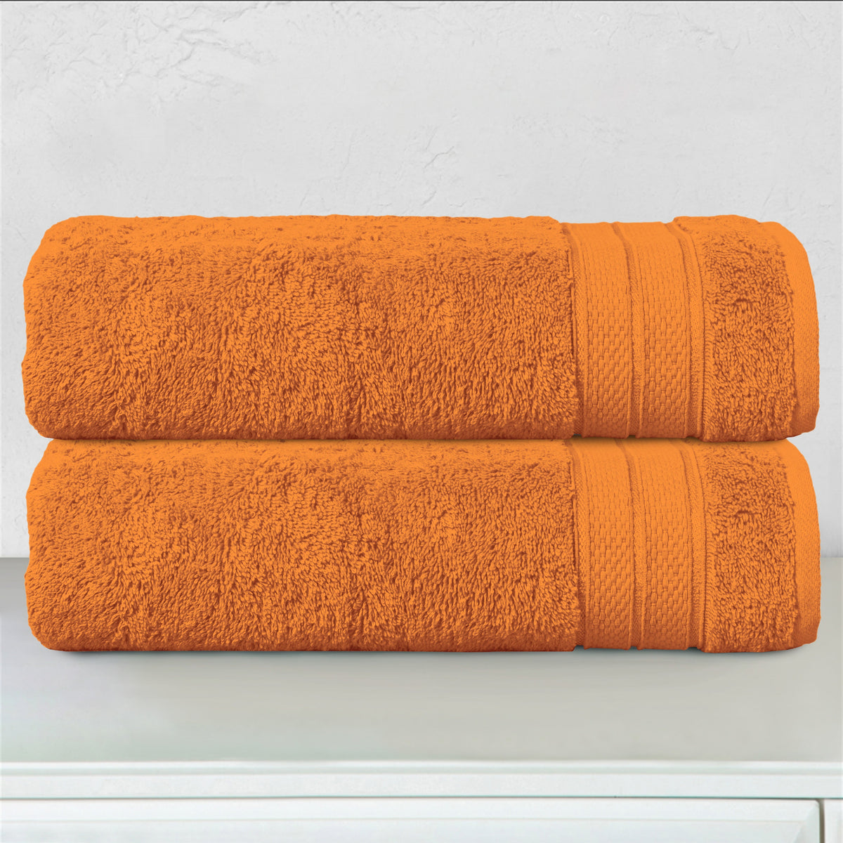 Elegant Comfort 2-Piece Turkish Cotton Three Line Popcorn Bath Towel Set, 27 x 54 inch