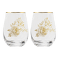 Delft Stemless Wine Glass - Boxed Set of 2