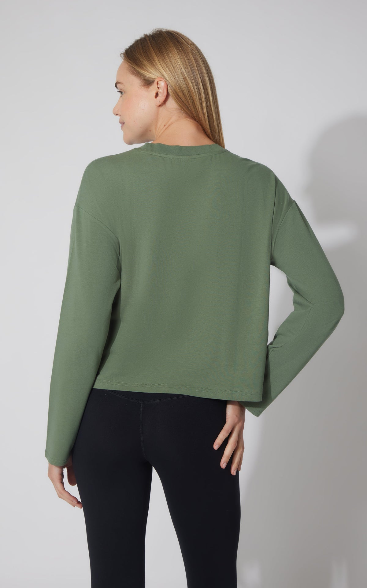 90 Degree by Reflex 2 PK Cotton Deluxe Boxy Long Sleeve Top