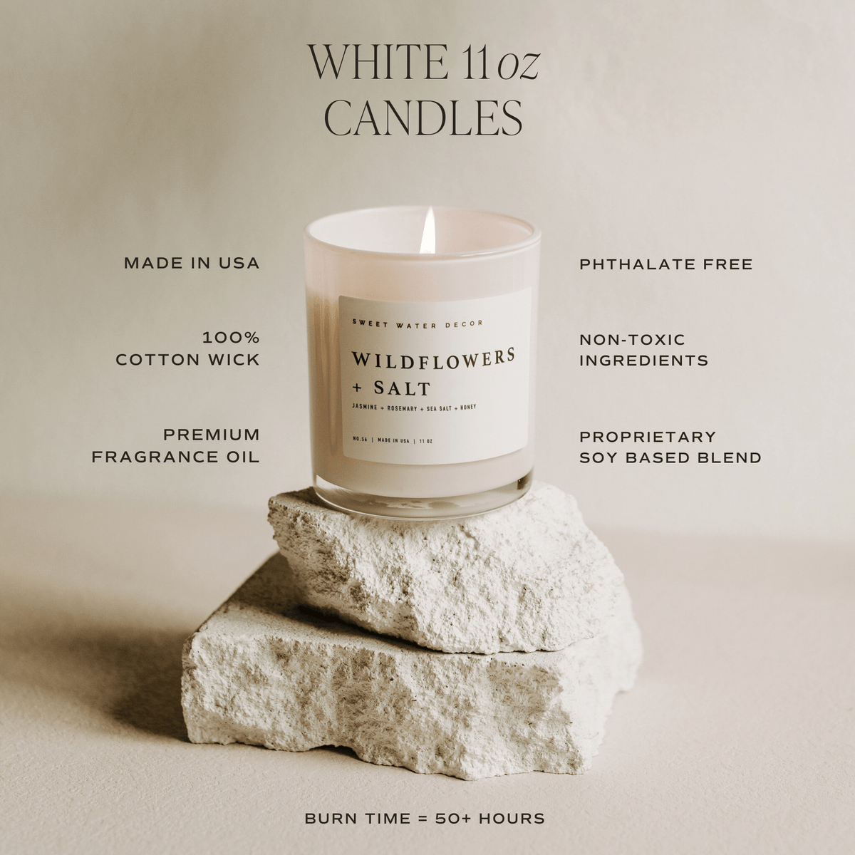 Christmas Soy Candle - White Jar - 11 oz