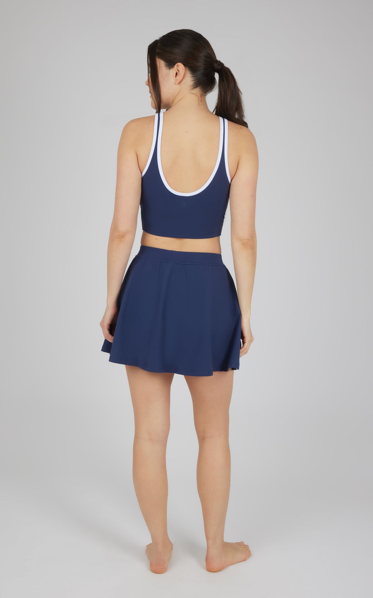90 Degree by Reflex 2 PC Nude Tech Tank and Skort Set
