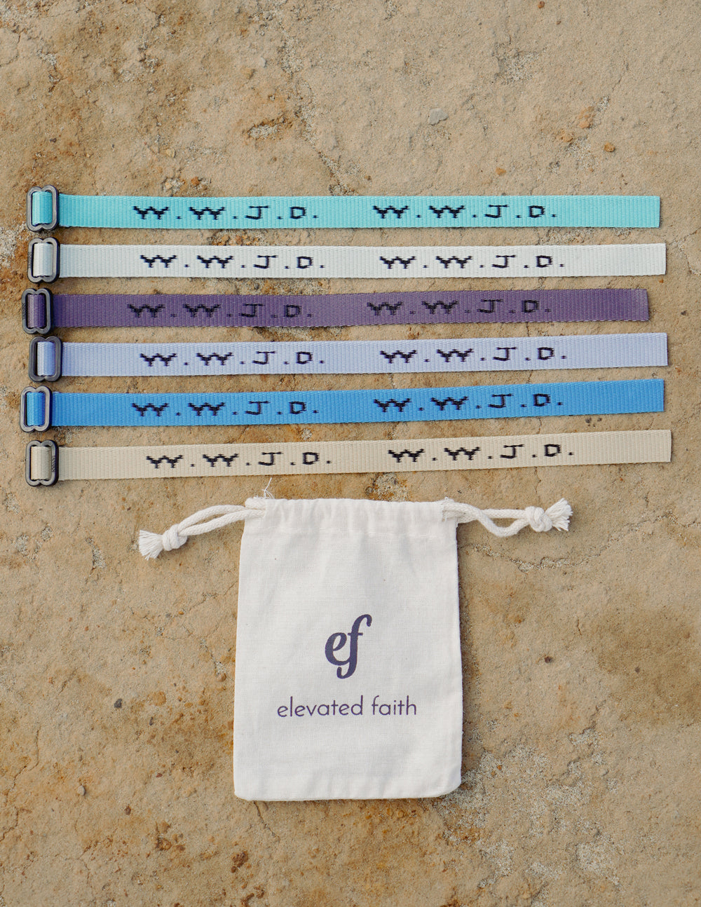 Elevated Faith WWJD Surf Bracelet Pack
