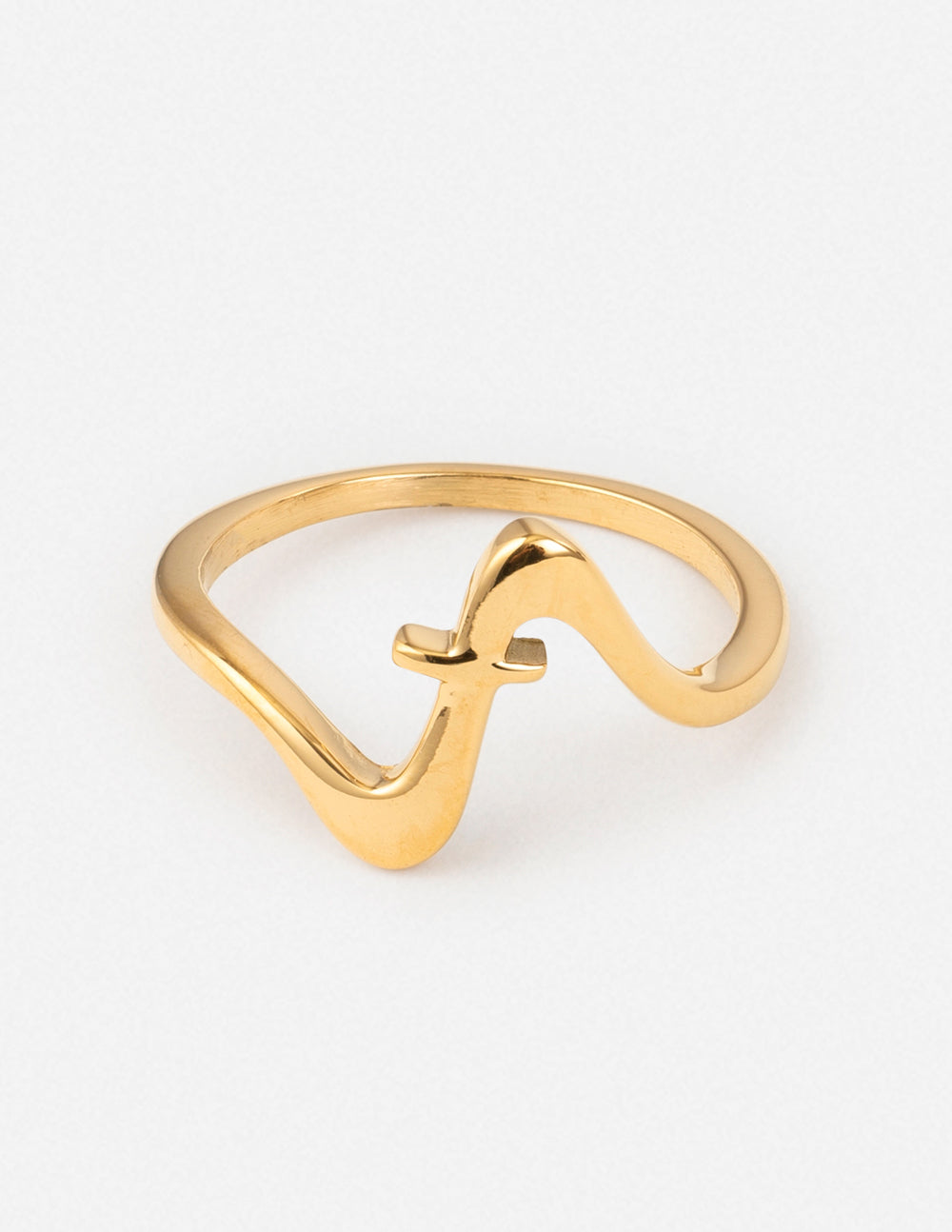 Elevated Faith Wavy Cross Ring