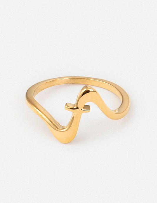 Elevated Faith Wavy Cross Ring