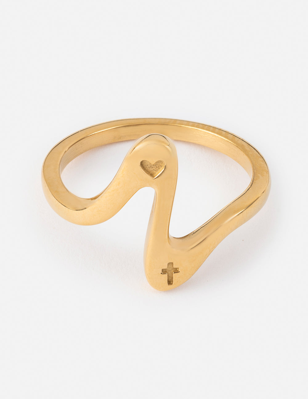 Elevated Faith Wavy Heart Ring