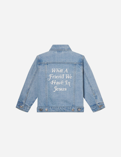 Elevated Faith What a Friend in Jesus Kids Denim Jacket